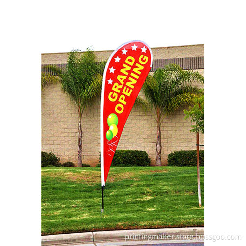 Feather Tear drop Beach Banner Flags Sign ( Concave Shape )